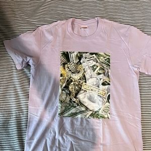 Supreme Bling SS20 T-Shirt Light Purple Mens Medium